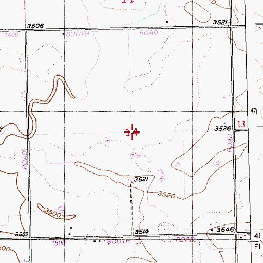 Topographic Map of Lateral 3316, ID