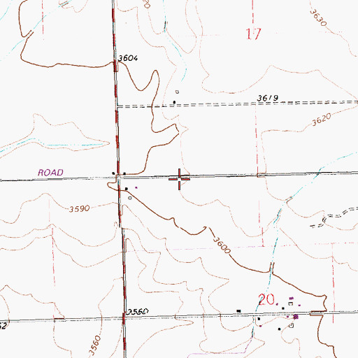 Topographic Map of Lateral 3453, ID