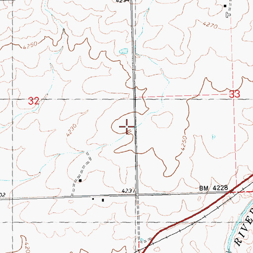 Topographic Map of Lateral 357C, ID