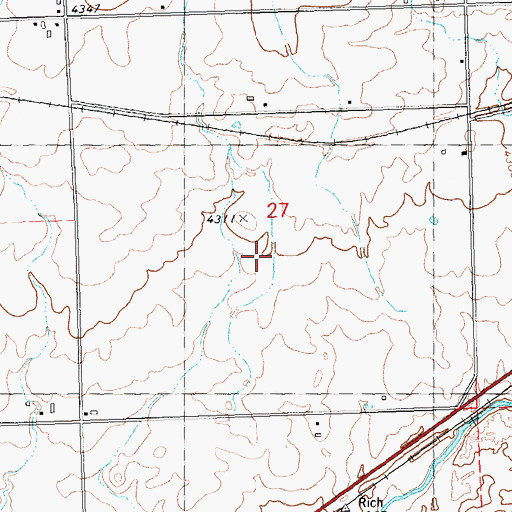 Topographic Map of Lateral 414, ID