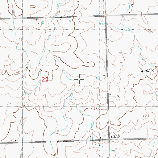 Topographic Map of Lateral 442, ID