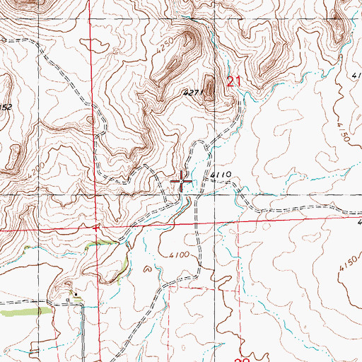 Topographic Map of Lateral 497, ID