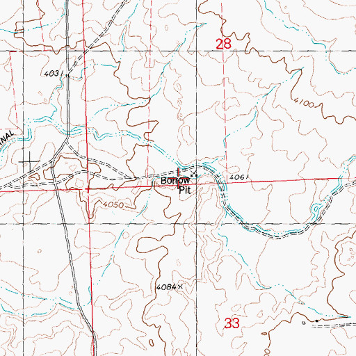 Topographic Map of Lateral 558, ID