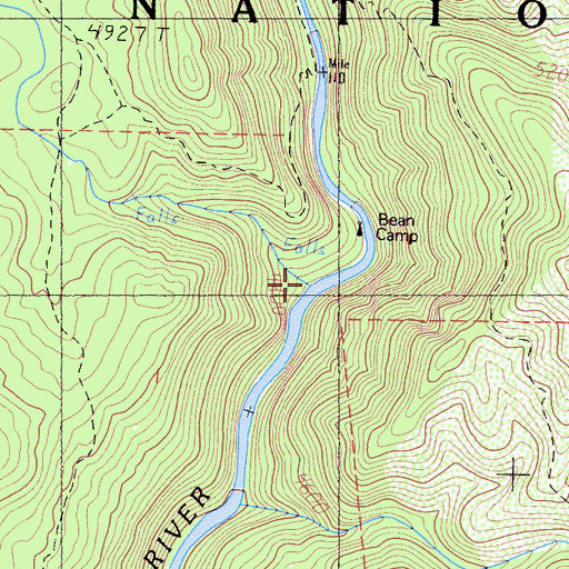 Topographic Map of Peppermint Creek, CA