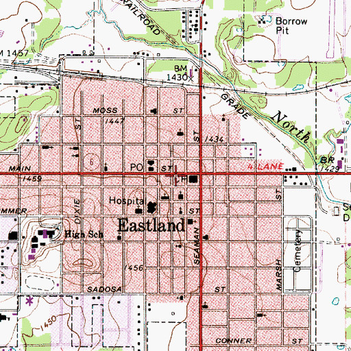 Topographic Map of Lyric Theater (historical), TX