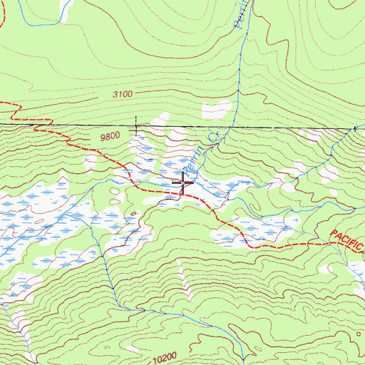 Topographic Map of Perrin Creek, CA