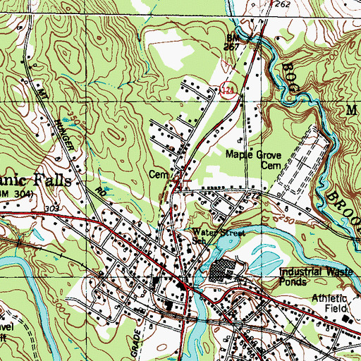 Topographic Map of Andrews Cemetery, ME