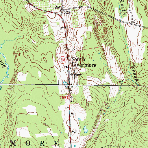 Topographic Map of Boothby Cemetery, ME