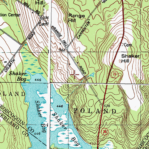 Topographic Map of Chipman Cemetery, ME
