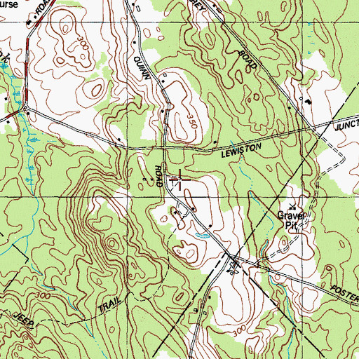 Topographic Map of Empire Cemetery, ME