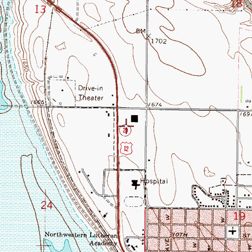 Topographic Map of Klein Museum, SD