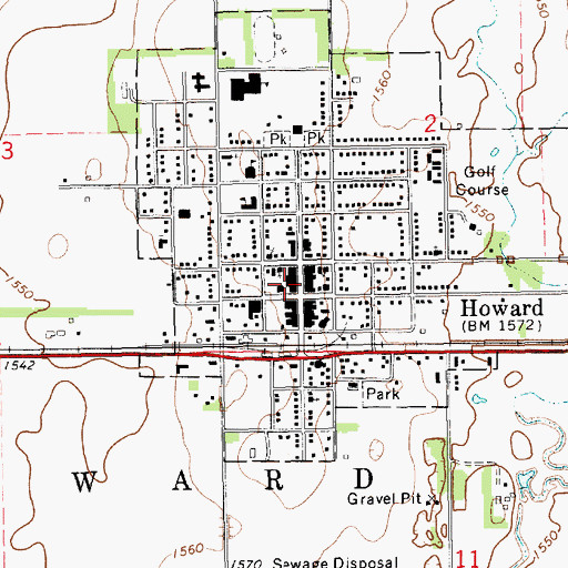 Topographic Map of Miner County Rural Life Museum, SD