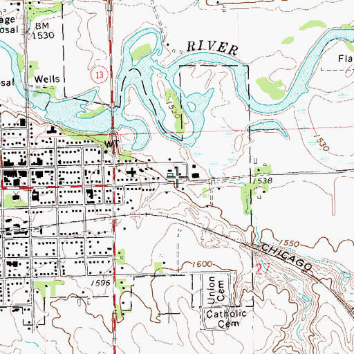 Topographic Map of Moody County Historical Society Museum, SD