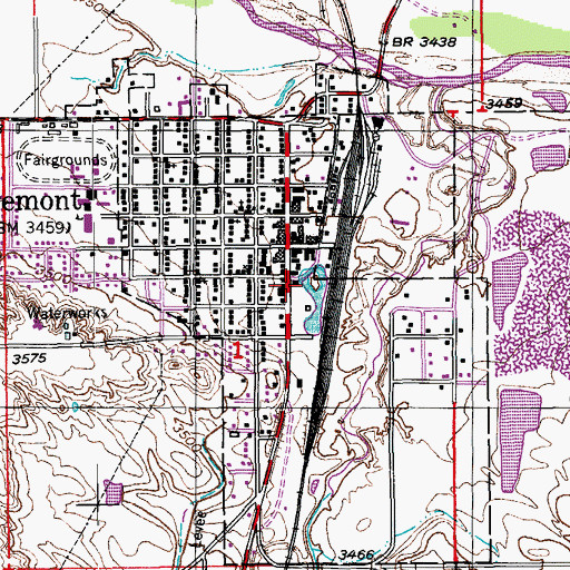 Topographic Map of Trails Trains and Pioneers Museum, SD