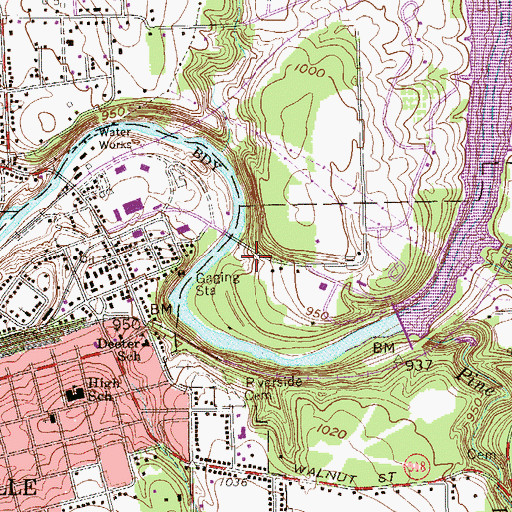 Topographic Map of Zahniser Woods, PA