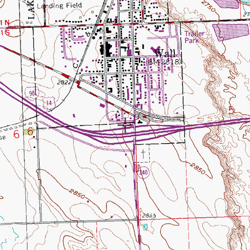 Topographic Map of Wounded Knee Museum, SD