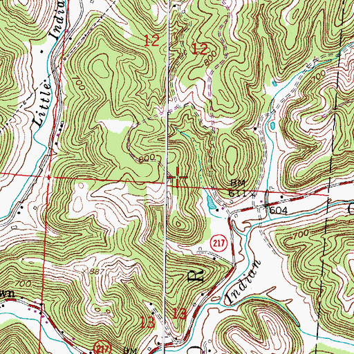 Topographic Map of Scottown Cemetery, OH