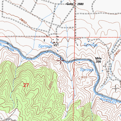 Topographic Map of Governor Edmund G Brown East Branch California Aqueduct, CA