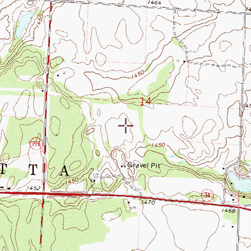 Topographic Map of Park Rapids Pit, MN