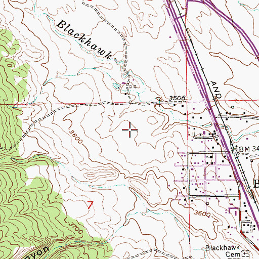 Topographic Map of Black Hawk Elementary School, SD