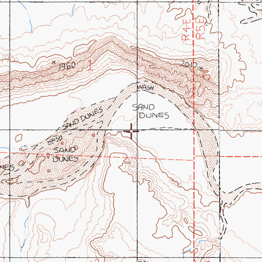 Topographic Map of Lake Manix Basin, CA