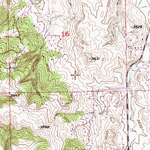 Topographic Map of Southwest Middle School, SD