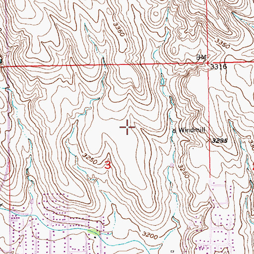 Topographic Map of Valley View Elementary School, SD