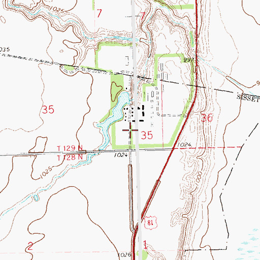 Topographic Map of White Rock Colony Elementary School, SD