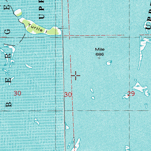Topographic Map of Boomerang Island, WI