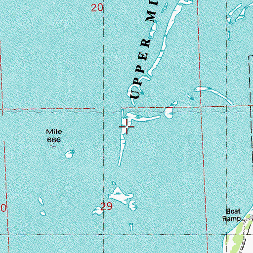 Topographic Map of Slingshot Island, WI