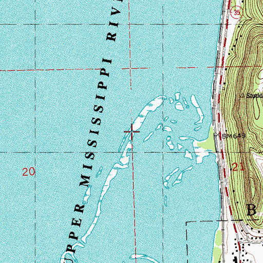 Topographic Map of Eagle Island, WI