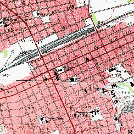 Topographic Map of State Theater (historical), TX