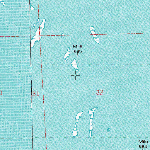 Topographic Map of Trapping Island, WI