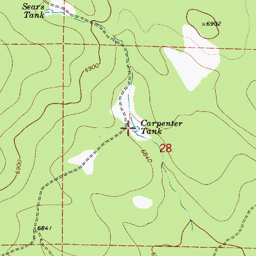 Topographic Map of Carpenter Tank, AZ