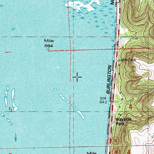 Topographic Map of Old Scribbler Island, WI