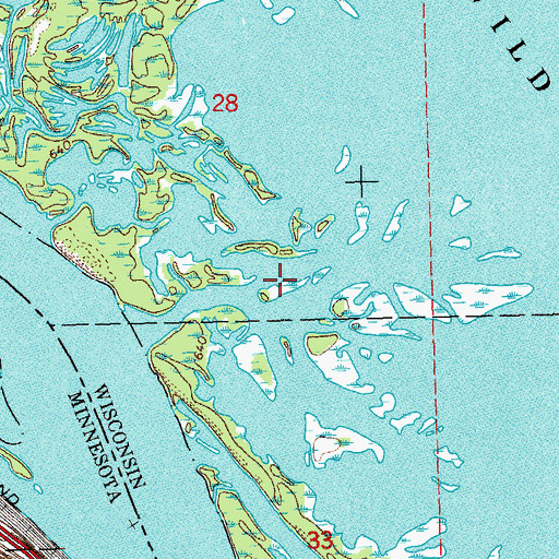 Topographic Map of Sommers Chute, WI