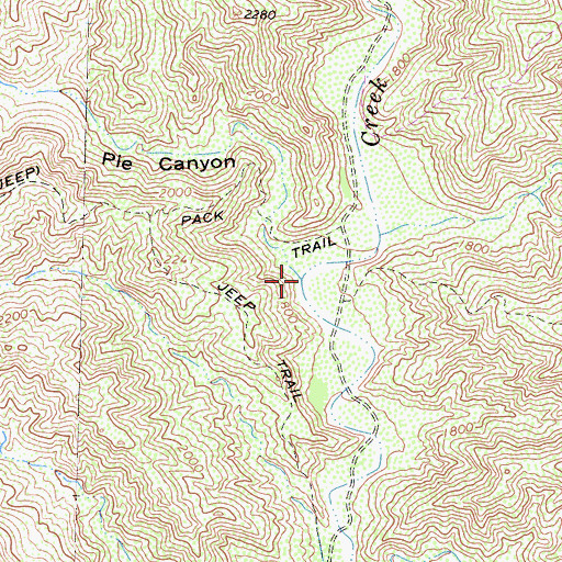 Topographic Map of Pie Canyon, CA