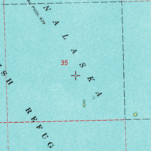 Topographic Map of Cormorant Island, WI