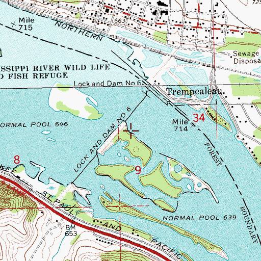Topographic Map of Tremplo Fishing Float, MN