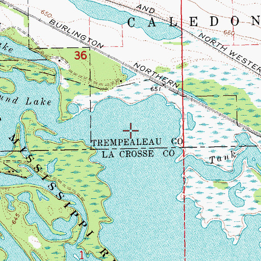 Topographic Map of Mud Lake, WI