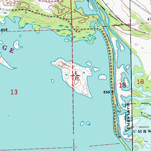 Topographic Map of Black Oak Island, WI