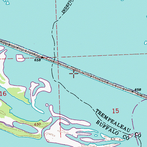 Topographic Map of Blacksmith Slough, WI