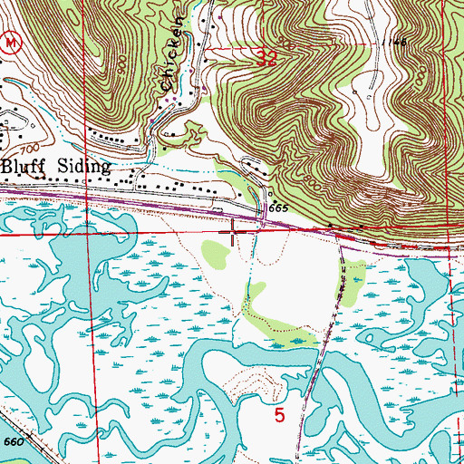 Topographic Map of Town of Buffalo Park, WI
