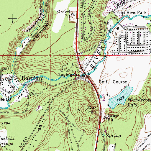 Topographic Map of Little Spokane Drive Bridge, WA