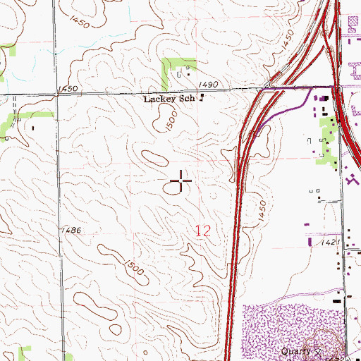 Topographic Map of New Technology High School, SD