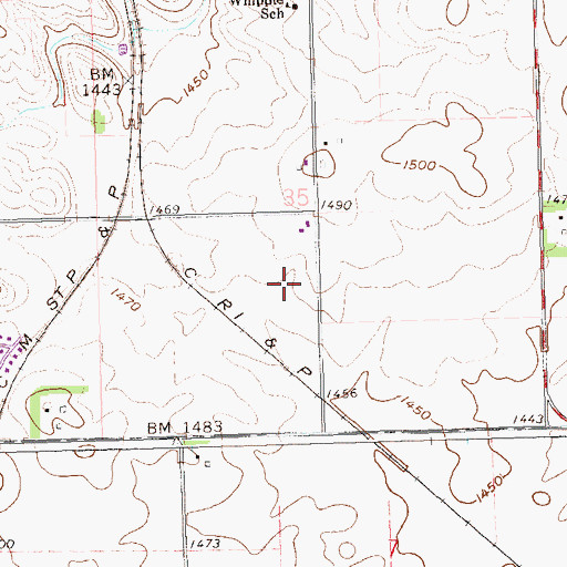 Topographic Map of Holy Spirit Elementary School, SD