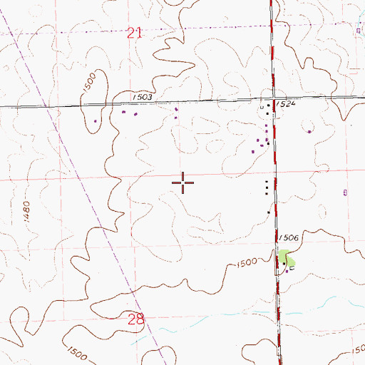 Topographic Map of Saint Katharine Drexel Elementary School, SD