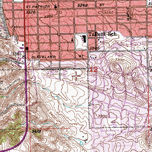 Topographic Map of Saint Thomas More High School, SD