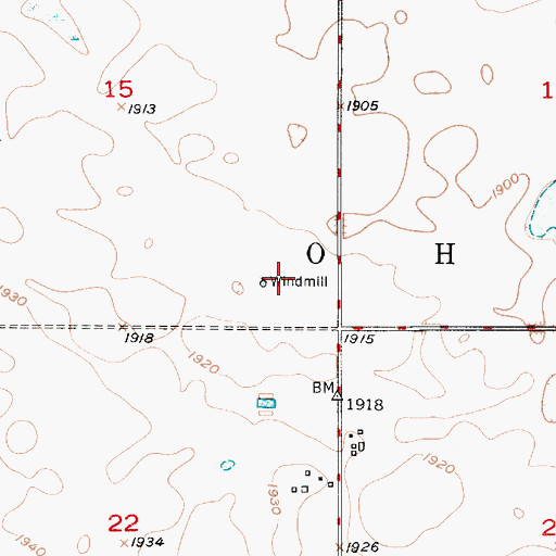 Topographic Map of Sunshine Bible Elementary School, SD