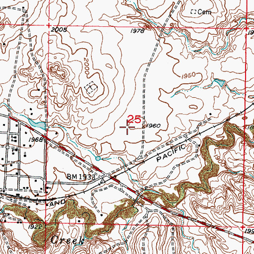 Topographic Map of Tiospaye Topa High School, SD